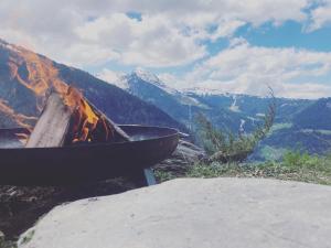 山景或在木屋看到的山景