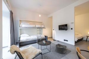 Postel nebo postele na pokoji v ubytování Vakantie appartement centrum Durbuy