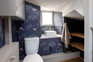 uma casa de banho com um WC e um lavatório em Shiloh Cottage em Jedburgh