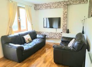 Ruang duduk di Lovely 2 BDR apartment in Dalry / near Haymarket