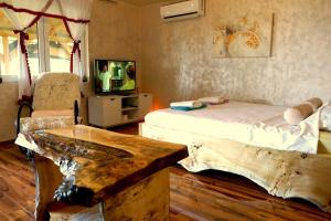 Postel nebo postele na pokoji v ubytování Dunavski raj