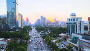 Linna Shenzhen üldine vaade või majutusasutusest Shenzhen Shanghai Hotel pildistatud vaade