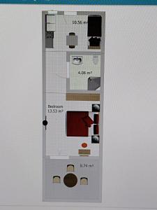 a drawing of a floor plan of a building at Studios Eliza in Livadi