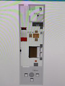 a rendering of a floor plan of a house at Studios Eliza in Livadi