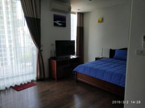 Postel nebo postele na pokoji v ubytování Sathon Luxury High-rise Apartment City View KingPower ,IconSiam ,BNH,Silom