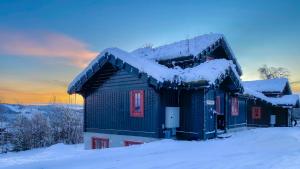 a house with snow on the roof of it at Storsten 730 in Trysil