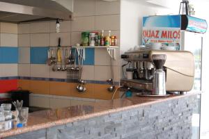 a kitchen counter with a mixer on top of it at 500 Meters from Grate Beach, App 1 in Ulcinj