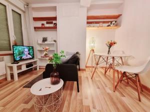 Televízia a/alebo spoločenská miestnosť v ubytovaní Apartement Lille