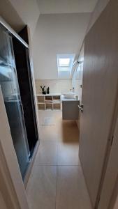 Koupelna v ubytování Apartman FARMA HRADEC