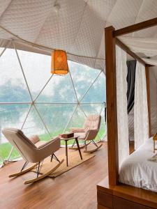 Voodi või voodid majutusasutuse Serene Glamping سيرين toas