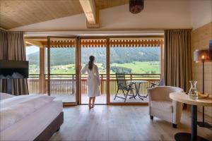 Svalir eða verönd á Alpine Nature Hotel Stoll