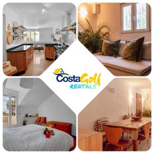 a collage of four pictures of a room at Casa estilo andaluza cerca del centro y el mar - CASA LOS ANGELES in Marbella
