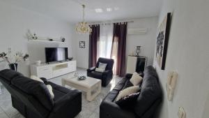 TV a/nebo společenská místnost v ubytování Doukas Aparthotel
