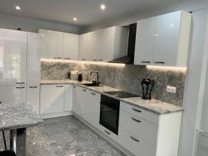 Kuchyňa alebo kuchynka v ubytovaní Jerry Apartman