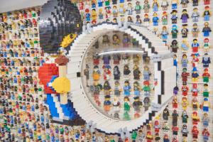 a lego building of a lego arena with a diver at LEGOLAND(R) Windsor Resort in Windsor