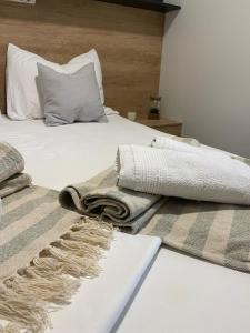 Postel nebo postele na pokoji v ubytování Mobile Home Fran