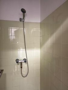 eine Dusche mit Duschkopf im Bad in der Unterkunft Office Room 