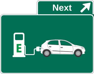 a car is being refueled at a gas station at Landhaus Charlotte am Geigenbuehel -Apartments in Seefeld in Tirol