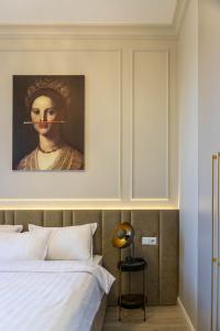 Katil atau katil-katil dalam bilik di FRESH WAVE apartamentai Kunigiškėse MANO JŪRA 2