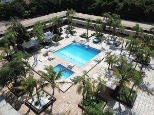 an overhead view of a pool with palm trees at Sumaré Park Hotel in Sumaré