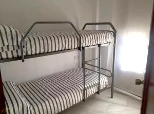 - deux lits superposés dans une chambre dans l'établissement 3 bedrooms house with city view at Cordoba, à Cordoue