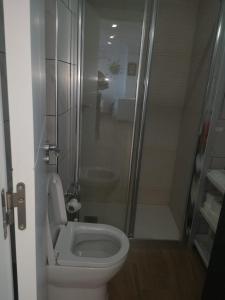 een badkamer met een toilet en een douche bij Catral in Torrevieja