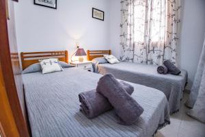 Postel nebo postele na pokoji v ubytování Chalet Migjorn Riumar Pura Natura