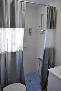 a bathroom with a shower with a toilet and a sink at Viviendas De Uso Turistico Rocinante TOLEDO in Toledo +24 photos