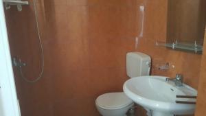 een badkamer met een toilet en een wastafel bij Villa-Hotel Ludianna in Golem