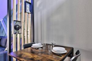 Posezení v ubytování appartement Karibu à Lagnieu