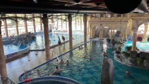 a group of people in a pool at a water park at Apartman TIM LUX 2 in Vrnjačka Banja