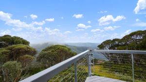 a view of the blue mountains from the top of the mountain at Snowtel 4 in Mount Hotham