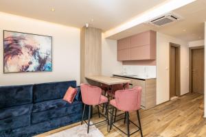 Kuchyň nebo kuchyňský kout v ubytování Hotel Vila Hedonija