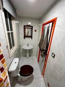 y baño con aseo y lavamanos. en Loft Villaviciosa, en Villaviciosa