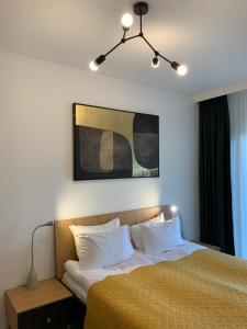Posteľ alebo postele v izbe v ubytovaní Apartamenty Kalina z widokiem na góry - Kilińskiego