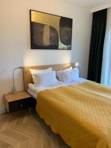 Posteľ alebo postele v izbe v ubytovaní Apartamenty Kalina z widokiem na góry - Kilińskiego
