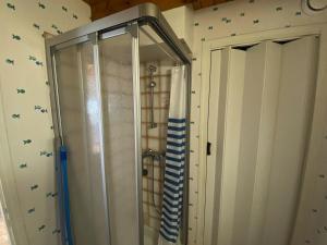 a shower stall with a door in a bathroom at Appartement à deux pas de la plage avec balcon-terrasse - FR-1-336-112 in Jard-sur-Mer +14 photos