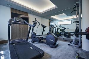 Posilňovňa alebo fitness centrum v ubytovaní Hotel Gabi