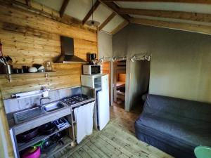 Kuchyň nebo kuchyňský kout v ubytování Camping la Grangeonne + 37 fotografií