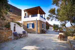 a villa with a view of the house at Villa Mavrianos Sea View in Kithnos