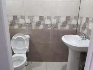 Koupelna v ubytování HOTEL Shaumiani