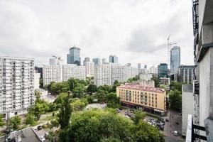 Výhľad na mesto Varšava alebo výhľad na mesto priamo z apartmánu