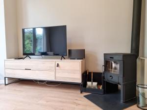 TV a/nebo společenská místnost v ubytování Vakantiehuis dichtbij bos en strand Oostkapelle OK46
