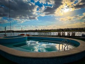 a hot tub on the deck of a cruise ship at Prince Omar Boat in Cairo