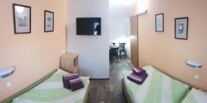 Posteľ alebo postele v izbe v ubytovaní Hotel Olga