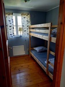 Postel nebo postele na pokoji v ubytování Lägenhet i Mörrum. Fiske