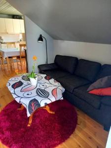 Posezení v ubytování Lägenhet i Mörrum. Fiske