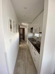 Kuchyň nebo kuchyňský kout v ubytování Mobile home Fran