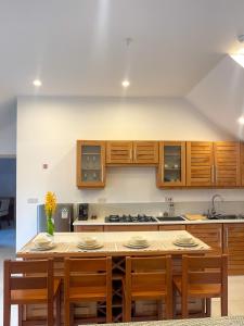Kuchyň nebo kuchyňský kout v ubytování Nautilus Apartments
