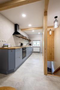 Kuchyň nebo kuchyňský kout v ubytování Apartmány U 3 Zbujů